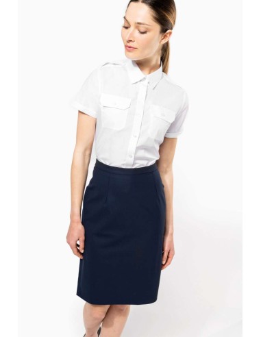 K-KA504-LADIES’ SHORT-SLEEVED PILOT SHIRT